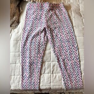 Crewcuts Pink and Gray Chevron Pants